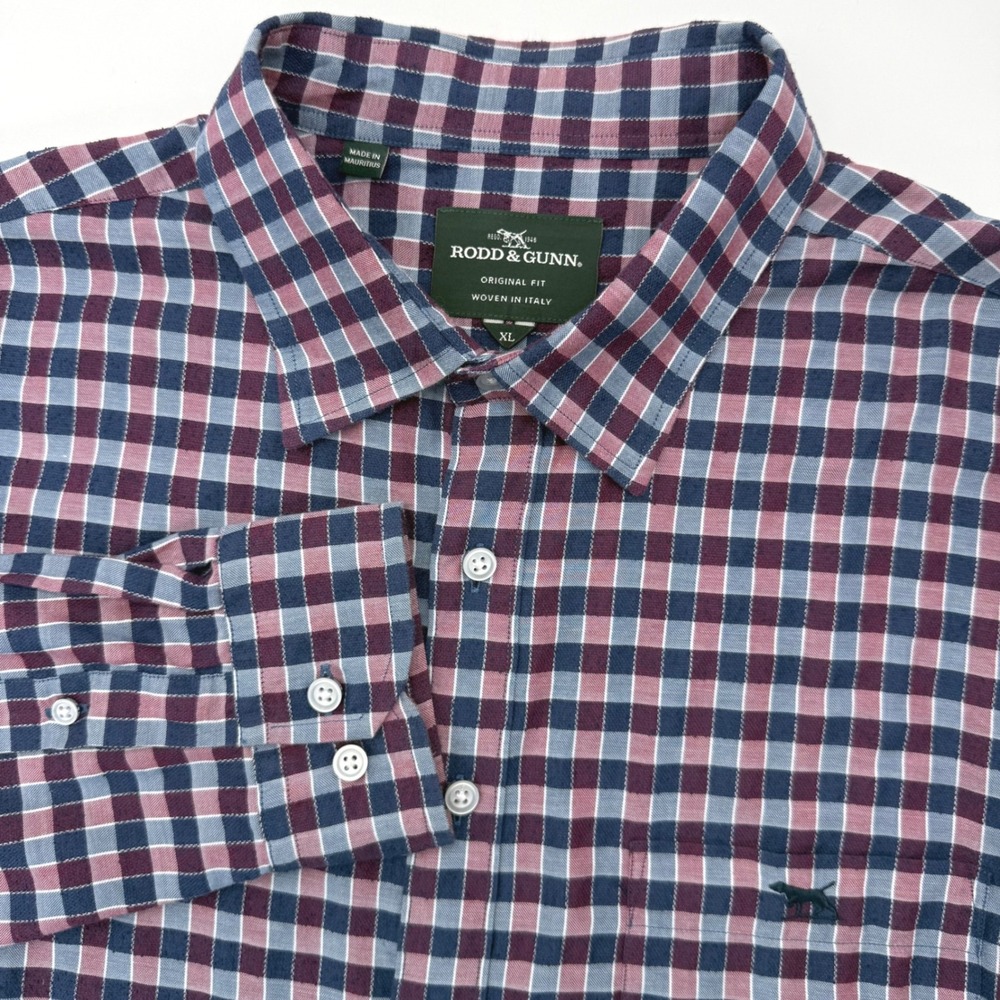 Rodd‎ & Gunn Button Down Mens XL Multi Gingham Original Fit Italian Fabric Shirt